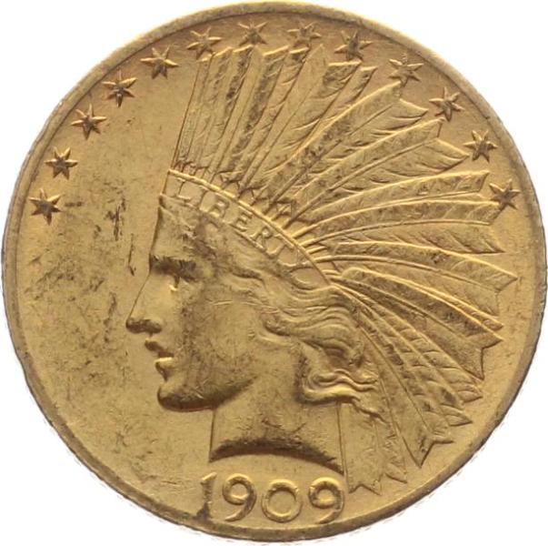 USA 10 Dollar Indian Head Goldmünze aus 900er Gold